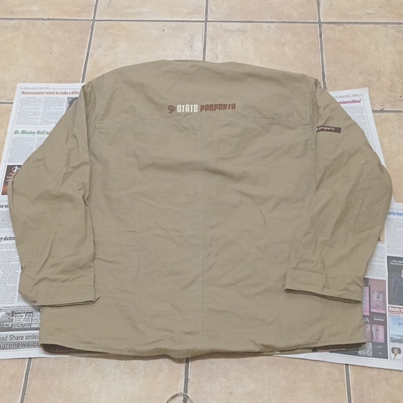Mens State Property Canvas Jacket Light Brown 2xl..CLOSET CLEAROUT SALE - Picture 7 of 8